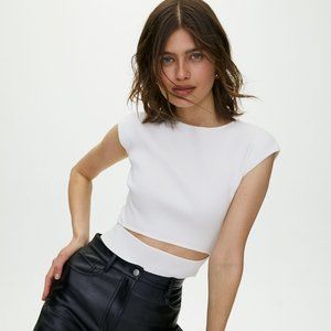 Wilfred Aritzia Yacine White Cap Sleeve Size L